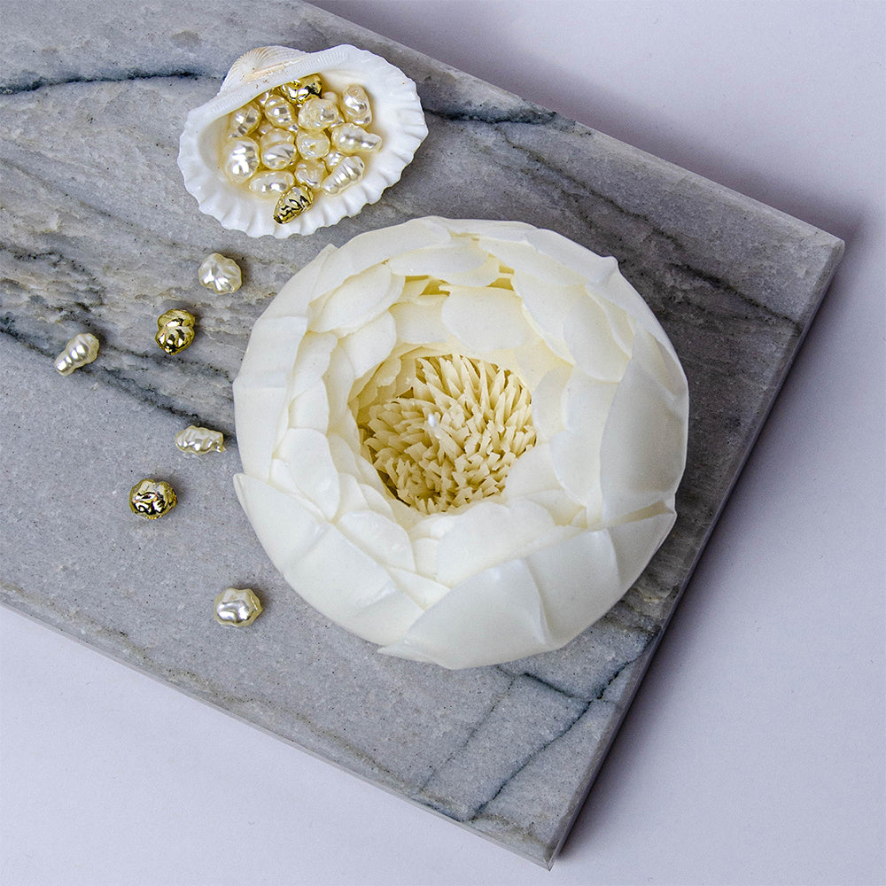 rankų darbo bičių vaško baltas bijūnas