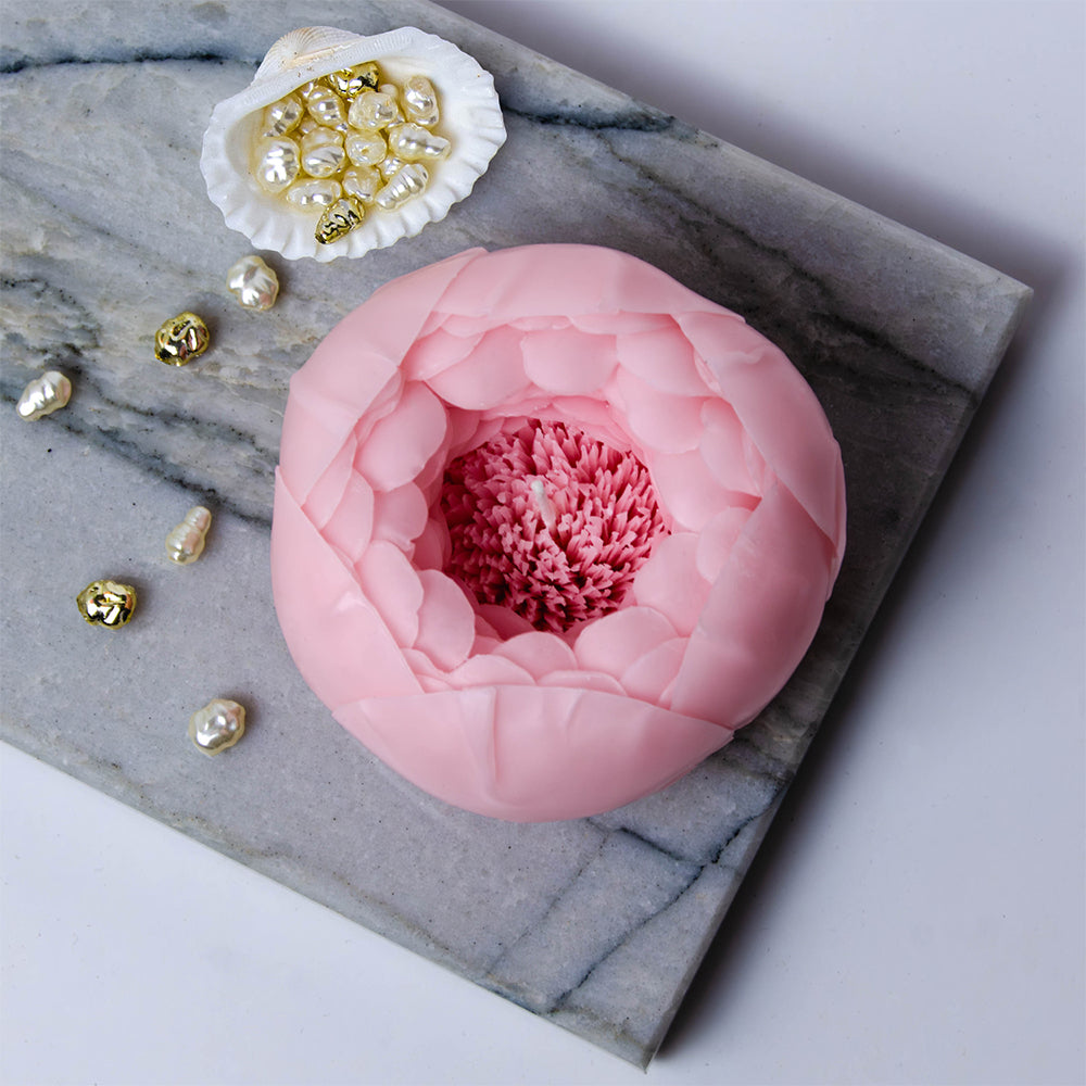 rankų darbo bičių vaško rožinis bijūnas