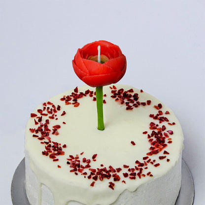 Raudona gimtadienio žvakė